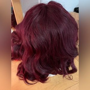 Burgundy wig